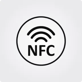 Ícone NFC indicando compatibilidade com pagamentos por aproximação usando carteira digital PJ.