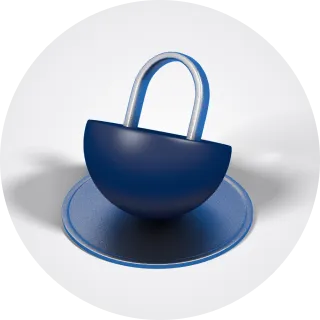 um cadeado 3D representando segurança do BTG Pactual