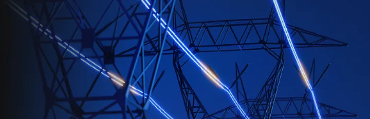 Torres e redes de energia.