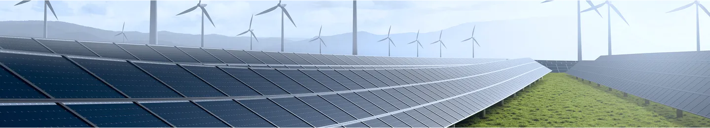 Paineis solares com hélices de energia